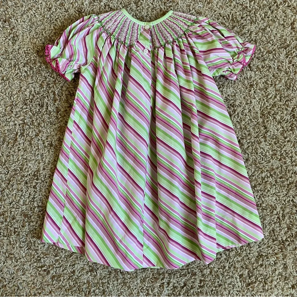 Smocked Christmas Dress Southern Sunshine Kids - Picture 5 of 11